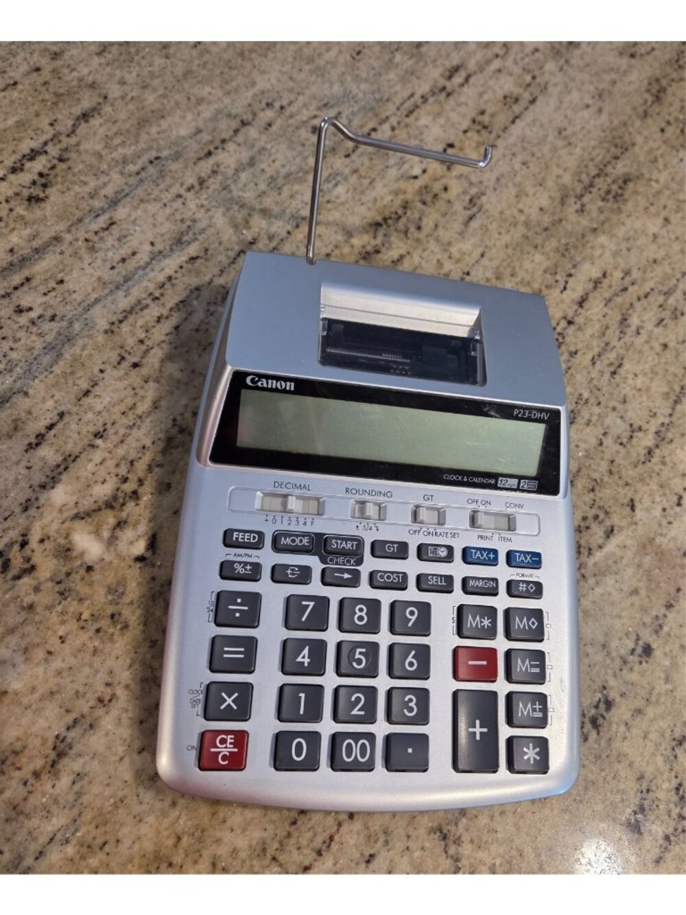 Canon P23-DH V 12 Digit Printing Calculator Adding Machine w/ Power Cord Tested